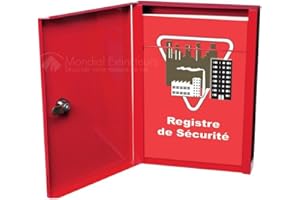 DIFF - Armadio di sicurezza incendiaria, Rosso, 2 ante, Resistente al fuoco, per Corridoio, Documenti importanti e valori