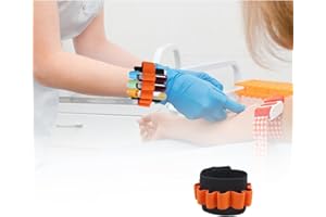 RAINBOWSTAR 9 Pack Phlebotomist Tube Holder Wristband Blood Draw Tube Holder Bracelet Strap Hold 8 Tubes