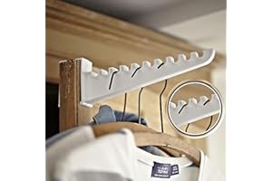 LORD CIG Over Door Hanger Hooks Space Saver Overdoor Bathroom Bedroom Plastic Ironing Holder Clothes Coat Towel Stand Tool Laundry Storage Kids Adults Door Size 30MM (Pack of 2 Hold 20 Hangers)