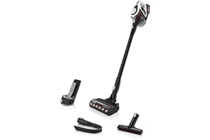 ‎BOSCH Bosch Akku-Staubsauger Unlimited Gen2 Serie 8 BKS8214W, beutellos, bis 45 Min Laufzeit, austauschbarer Akku, LED-Beleuchtung, automatische Anpassung an alle Bodenarten, XXL-Polsterdüse, weiß