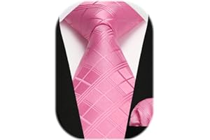 Enlision Krawaty dla mężczyzn ślub krata krata krawat i kieszeń kwadratowy zestaw męski krawat z chusteczką do formalnego biznesu