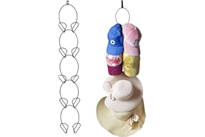 TINCOGO 5 Unidades para Puerta y Pared para Sombreros de béisbol, Gorras, Toallas, organizadores para béisbol, Gorras, Bufandas, Bolsos, Toallas, clóset (Ganchos para Puerta y Ganchos Adhesivos incluidos)