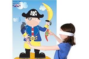 LELLO & MONKEY Lello and Monkey Pin the parrot on the pirate kids party game