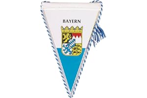 FAN-O-MENAL Mini Pennant Banner Bunting 10 cm Car Flag – Bavaria – 07716