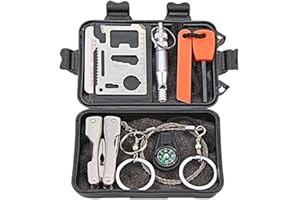TOSSPER 9-en-1 Extérieur D'auto-Assistance Survivant Kit d'urgence Kit Chasse Survie Extérieure Équipement D'équipement Randonnée Camping Portable