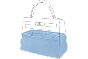 DGAZ Silk Purse Organiser Insert Fits MiniKelly II, Silky Smooth Bag Organiser, Luxury Handbag & Tote Shaper (Ciel, MiniKelly II)
