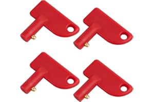 JatilEr Interruttore principale per batteria, Ø 14 mm, 4 pezzi, interruttore principale in osso nato, chiave ABS, interruttore di separazione universale, interruttore a batteria, interruttore per