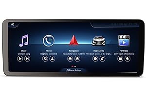 GONFEN 12,3" 8GB+128GB Qualcomm 8 Kern Android 14 DAB+ Autoradio GPS Für Mercedes BENZ C/GLC Klasse W205 X253 mit Navigation CarPlay Android AUTO WiFi Bluetooth 5.1 USB 4G DSP CANbus COMAND 2K IPS Bildschirm