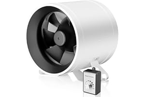 Hon&Guan HI-PE Rohrventilator 150mm Super Luftmenge 689m³/h Fortschrittlicher EC-Motor Geräuscharm Rohrlüfter Lüftungsgebläse für Growzelt Gewächshaus Garage Küche Belüftung