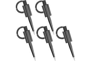 MFUOE 5-Piece Counter Pens with Chain - Black Gel Ink Pens for Home Office and Reception Desk