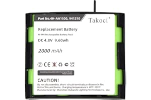 GIKYSUIZ Replacement Battery for Compex 4H-AA1500 Compatible with Sport Elite, Elite 2.0, Performance, Performance 2.0 and Edge, Edge 2.0,Compex Ni-MH 4H-AA1500 Battery 4.8V 2000mAh