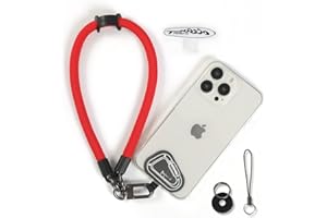 project-cb Handgelenkschlaufe handy,Handy Handykette Pads ×2, Handyhülle Halterung,Handgelenkschlaufe für Schlüssel, AirPods, Kamera(Rot, 40cm)