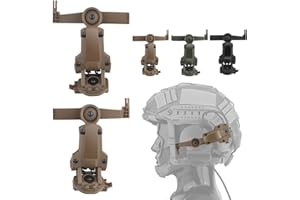 ZHONGREN Schnellhelm ARC Rail Adapter COMTAC3 Taktische Tonabnehmer Headset Suspension Kopfhörer Halterung Multi-Winkel Rotation für OPS CoreARC & Team Wendy M-LOK Schiene, Jagd Ohrenschützer Unterstützung