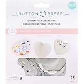 We R Memory Keepers Heart Button Refill Pack, includes materials for 9 58mm heart buttons (27 pieces total) to create persona
