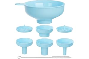 Entonnoir de cuisine à bouche large Pisol - En plastique de qualité alimentaire - Avec 4 tailles de becs pour remplir des bocaux Mason larges et ordinaires, des épices, du shampooing