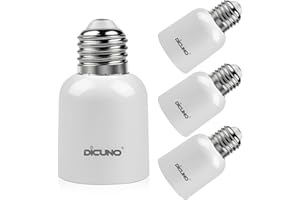 DiCUNO E27 a E40 Socket Converter Adattatore socket da 4-pack Adattatore di base per lampada di alta qualità per lampadine a LED, incandescenza e CFL