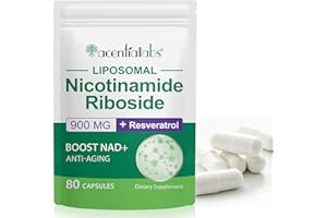 XINSZLIN Nad+ Suplemento 80 Cápsulas, Nad Niacinamida 900mg Para Hombres Y Mujeres Con Resveratrol Y Quercetina Para Antienvejecimiento, Aumentar La Energía Y El Metabolismo, Boost Nad+