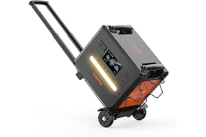 SOLARPLAY Tragbare Powerstation 2500W, 2300Wh Solargenerator mit Anhänger, LiFePO4 Akku,12 Anschlüsse, 230V USV, Portable Power Station für Outdoor Camping, Wohnmobil-Reisen (Q2402M)