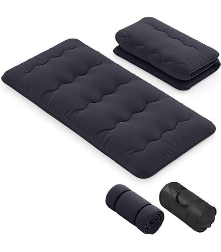 Pillows24 Matelas Pliable 190x60x7 Anthracite | Matelas Sol Enfant et