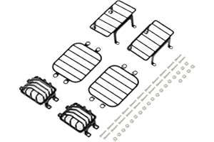 ‎INJORA INJORA RC Light Gitter 6pcs RC Light Guards Grille Lampe Guard Light Cover Scheinwerfer Gitter für 1:10 RC Crawler Traxxas TRX4 G500 TRX6 G63