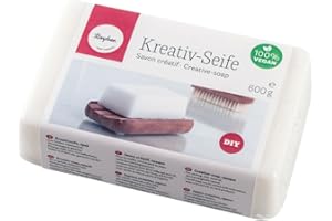 Rayher 34229000 Jabón glicerina para fundir, 600 g. 100% Vegano