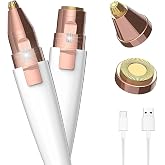 ENINAS Eyebrow Trimmer for Women, 2 in 1 Rechargeable Facial Hair Remover with Replaceable Heads, Professional Painless Perso