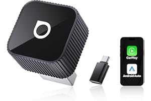 ‎OTTOCAST (Nowy Model 2026) OTTOCAST Bezprzewodowy Adapter CarPlay & Android Auto 2 w 1, Ottocast Mini Slim dla iOS 10+ & Android 11+, Obsługa Wielu Użytkowników, Plug & Play, Szybkie Połączenie
