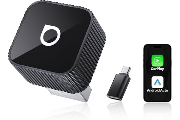 OTTOCAST (2026 Amélioré) Adaptateur CarPlay sans Fil & Android Auto 2 en 1, Mini Slim pour iOS 10+ & Android 11+, Multi-Utilisateurs, Plug & Play, Connexion Rapide