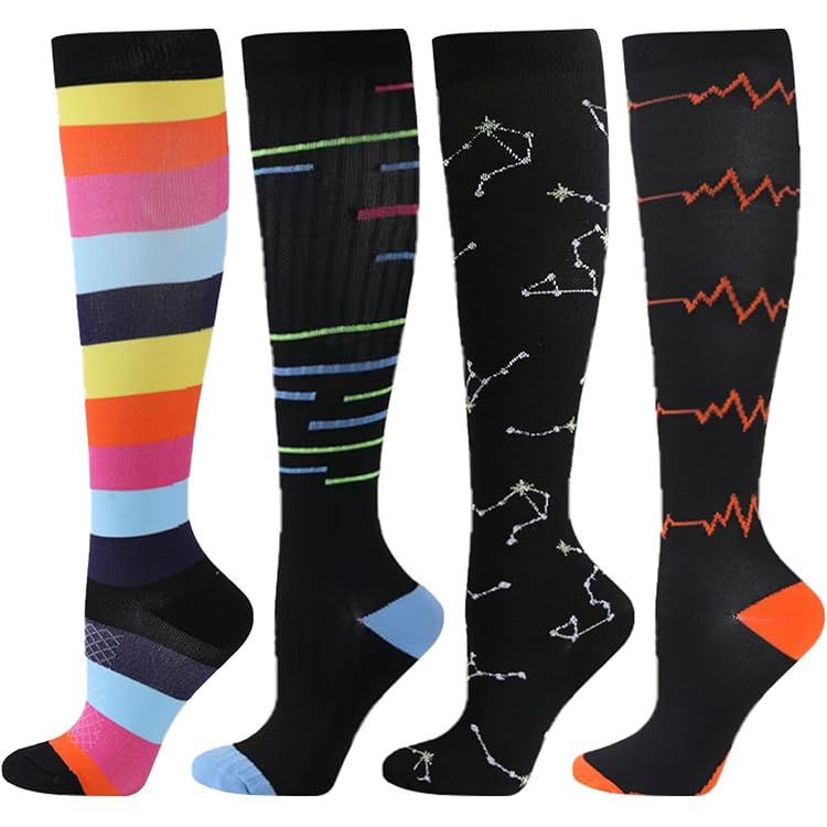 Calze A Compressione Graduata Per Viaggi, Aereo, Sport, Infermieri - Foto 4