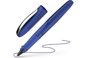 Schneider 187815 - Penna roller Ray (ricaricabile con cartucce di inchiostro standard, adatto per mancini e destrimani), colore: Blu