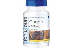 Fair & Pure® - Chaga 650mg (Inonotus obliquus) - naturel - végan - 120 gélules
