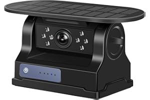 PODOFO Caméra arrière sans Fil à Base magnétique HD 720P, caméra de recul Stable avec WiFi, Vision Nocturne IR, étanche IP67, Recharge Solaire pour Voiture/Camping-Car/Camion/remorque