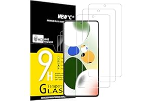 NEW'C 3 Piezas, Protector Pantalla para Xiaomi Poco X5 Pro 5G (6.67 Pulgadas), Cristal templado Antiarañazos, Antihuellas, Sin Burbujas, Dureza 9H, 0.33 mm Ultra Transparente, Ultra Resistente