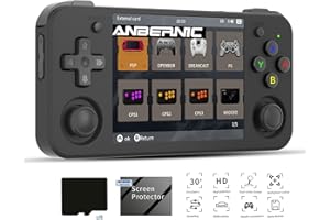 AIRUIDAS RG35XX H Linux Retro-Handheld-Spielkonsole 35xx H mit Einer 64G-Karte Vorinstallierte 6900-Spiele (ANBERNIC RG35XX H-Black-New)