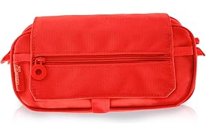 PracticOffice - Estuche Triple de espaciosas Secciones Interiores con Cierre de Cremallera Individual, Funda para Suministros Escolares