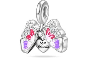 KUNSIR Charms Abalorios Colgante para mujer, plata de ley 925, compatible con pulseras y collares Pandora, compatible con pulseras europeas para mujeres y niñas C8