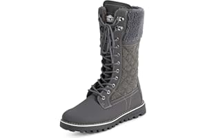 POLARR Polar damskie buty śniegowe, trwałe, do użytku na zewnątrz, termiczne, zimowe, ciepłe, wodoodporne, średniej wysokości