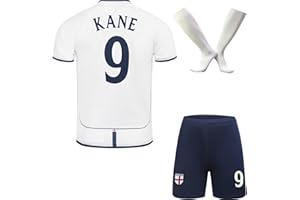 Hawkara Limitierte England #9 Kane Heim Fußball Kinder Trikot Auflage Shorts Socken Set Jugendgrößen