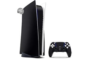 Skins4u Skin Design kompatibel mit Playstation 5 DIGITAL Edition Vinyl Aufkleber Sticker Folie Gaming Case PS5 Cover Konsole Controller Solid State Black