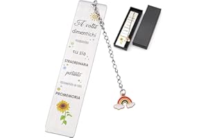 VEGCOO Segnalibro Amicizia Regalo Personalizzato in Metallo, Inspirational Frasi Marcatori di Pagina per Migliore Amico Laurea Compleanno (B)