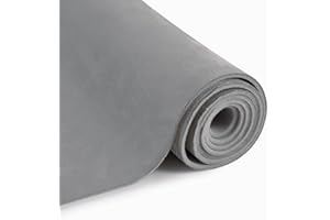 MOTUKA 79" L x 60" W Grey Suede Headliner Fabric with Foam Backing Material - Automotive/Home Micro-Suede Headliner Fabric for Car Replacement/Repair/DIY