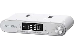 TechniSat VIOLA köksradio – underskåpsradio med FM-radio | Bluetooth, LED-display, arbetsbelysning, timer, väckarklocka, handsfree-funktion och 5 W stereohögtalare