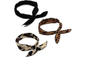 VBNZBK 3 Pezzi Fasce per Capelli da Donna Regolabili con Filo di Ferro Vintage Fascia Stampato per Capelli Fascia di Torsione Retrò per Capelli per Donne e Ragazze, Festa della Mamma