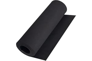 MEARCOOH Mousse EVA 3mm Noir, 35.5cm*150cm Mousse EVA Cosplay, 1PCS Eponge EVA Densité 86kg/m3 pour Cosplay Costume, Craft, DIY Projects (Noir 3mm)