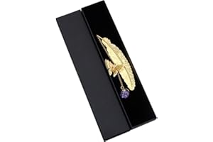 YERIA Regalo de Navidad para mujer original – Marca de página de metal pluma, accesorio de lectura de regalo para mujer, mamá y abuela