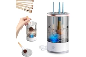 ROWPHYA Make Up Pinselreiniger Trockner, Elektrischer Make-up-Pinselreiniger, 2024 Neuest Make Up Pinsel Reiniger,USB Wiederaufladbare Spinner Kosmetikpinselreiniger, Automatischer Pinsel-Reiniger