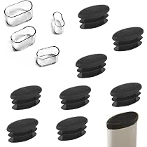 Cappucci Per Gambe Di Sedie, Piedini Ovali In Silicone Per Mobili Proteggi Tavolo E Pavimento 8 24 Pezzi Trasparente 24 Pezzi 15x30 Mm 96007901 - 6