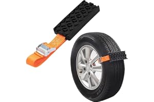 ‎JOYFAN Anfahrhilfe Wohnmobil Recovery Tracks Anfahrhilfe Schnee Offroad Tracks Traktionsband Traktionsmatte Traction Mats Gripmatte Anfahrhilfe Sand Schnee Reifenleiter für Auto LKW SUV (17.5 * 8 cm)