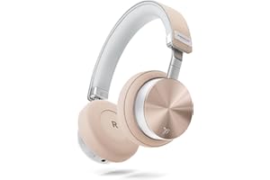 VONMÄHLEN - Bezprzewodowe słuchawki Concert One Bluetooth – wzornictwo bezprzewodowe słuchawki z etui podróżnym, micro USB, kabel Aux, zarządzanie kablami (różowe złoto)