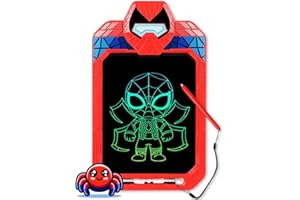 SANFANT Spider Hero LCD Drawing Tablet for Kids 10 Inch Writing Board for Boy 2 3 4 5 6 7 Erasable Drawing Pad High Definition Color Doodle Board Travel Toy Birthday Gift for Toddler